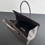 Okify Bottega Veneta Barbara Tote Bag Dark Brown 37x27x24cm - 2