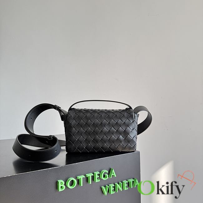 Okify Bottega Veneta Mini Bag With Flap Black 20x12x6.5cm - 1