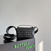 Okify Bottega Veneta Mini Bag With Flap Black 20x12x6.5cm - 1