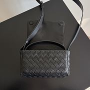 Okify Bottega Veneta Mini Bag With Flap Black 20x12x6.5cm - 3
