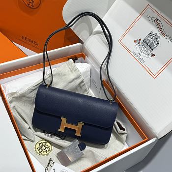 Okify Hermes Constance Elan Bag Dark Blue 24x12x4cm