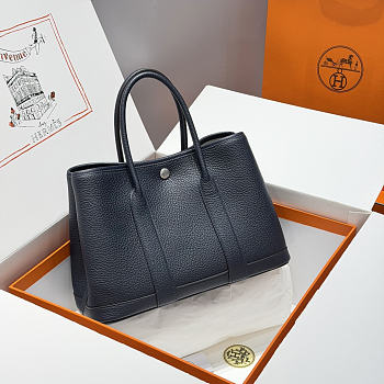 Okify Hermes Garden Party Bag Dark Blue 30cm