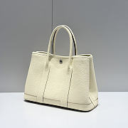 Okify Hermes Garden Party Bag Off White 30cm - 3