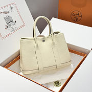 Okify Hermes Garden Party Bag Off White 30cm - 1