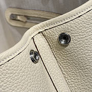 Okify Hermes Garden Party Bag Off White 30cm - 2