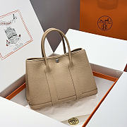 Okify Hermes Garden Party Bag Beige 30cm - 1