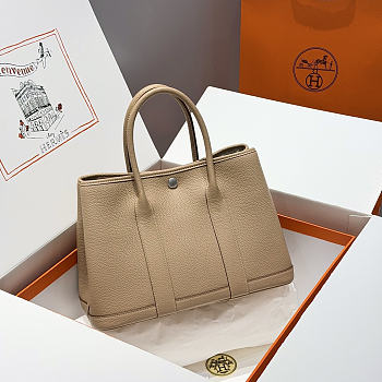 Okify Hermes Garden Party Bag Beige 30cm