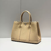 Okify Hermes Garden Party Bag Beige 30cm - 3