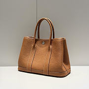 Okify Hermes Garden Party Bag Golden Brown 30cm - 6