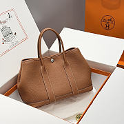 Okify Hermes Garden Party Bag Golden Brown 30cm - 1