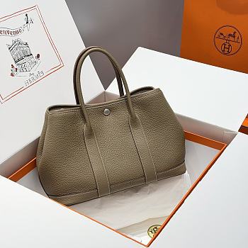Okify Hermes Garden Party Bag Gray Elephant 30cm