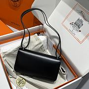 Okify Hermes Constance Elan Bag Black Silver Hardware 24x12x4cm - 3