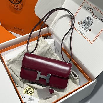 Okify Hermes Constance Elan Bag Red Pink 24x12x4cm