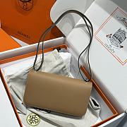 Okify Hermes Constance Elan Bag Beige Silver Hardware 24x12x4cm - 4