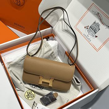 Okify Hermes Constance Elan Bag Beige Gold Hardware 24x12x4cm