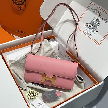 Okify Hermes Constance Elan Bag Pink Gold Hardware 24x12x4cm