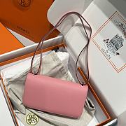 Okify Hermes Constance Elan Bag Pink Silver Hardware 24x12x4cm - 3