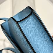 Okify Hermes Constance Elan Bag Blue Silver Hardware 24x12x4cm - 5