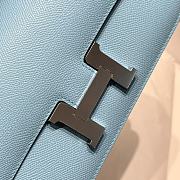 Okify Hermes Constance Elan Bag Blue Silver Hardware 24x12x4cm - 2
