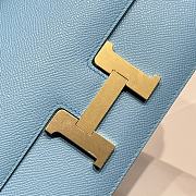 Okify Hermes Constance Elan Bag Blue Gold Hardware 24x12x4cm - 6