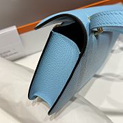 Okify Hermes Constance Elan Bag Blue Gold Hardware 24x12x4cm - 2