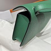 Okify Hermes Constance Elan Bag Dark Green Silver Hardware 24x12x4cm - 6