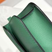 Okify Hermes Constance Elan Bag Dark Green Silver Hardware 24x12x4cm - 2