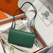 Okify Hermes Constance Elan Bag Dark Green Gold Hardware 24x12x4cm - 3