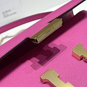 Okify Hermes Constance Elan Bag Pink Magnolia Gold Hardware 24x12x4cm - 3