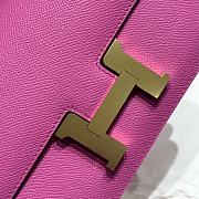 Okify Hermes Constance Elan Bag Pink Magnolia Gold Hardware 24x12x4cm - 2