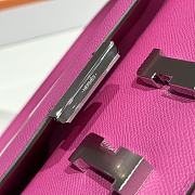 Okify Hermes Constance Elan Bag Pink Magnolia Silver Hardware 24x12x4cm - 6