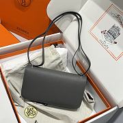 Okify Hermes Constance Elan Bag Gray Silver Hardware 24x12x4cm - 5