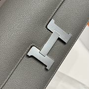 Okify Hermes Constance Elan Bag Gray Silver Hardware 24x12x4cm - 2