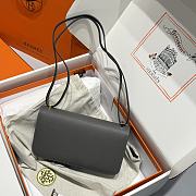 Okify Hermes Constance Elan Bag Gray Gold Hardware 24x12x4cm - 3
