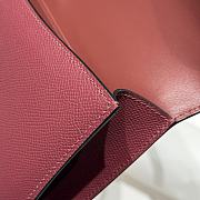 Okify Hermes Constance Elan Bag Red Burgundy Silver Hardware 24x12x4cm - 6