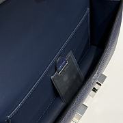 Okify Hermes Constance Elan Bag Dark Blue Silver Hardware 24x12x4cm - 6
