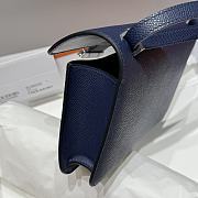 Okify Hermes Constance Elan Bag Dark Blue Silver Hardware 24x12x4cm - 3