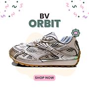 Okify Bottega Veneta Orbit Runner Sneakers Silver And Gray EU35-45 - 1