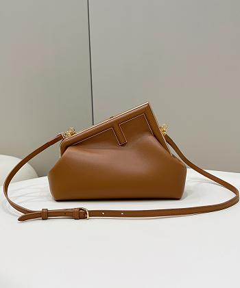 Okify Fendi First Small Bag Brown 26x18x9.5cm