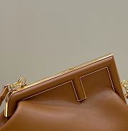 Okify Fendi First Small Bag Brown 26x18x9.5cm - 2