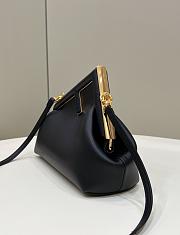 Okify Fendi First Small Bag Black Gold Hardware 26x18x9.5cm - 3