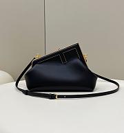 Okify Fendi First Small Bag Black Gold Hardware 26x18x9.5cm - 1