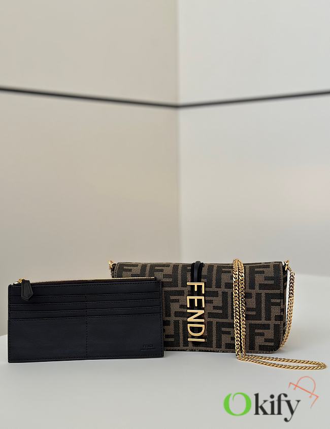 Okify Fendi Fendigraphy Wallet On Chain Bag FF 21x11x4cm - 1