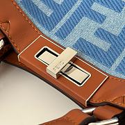 Okify Fendi Peekaboo X-Tote Bag Blue Canvas FF 41x28x16cm - 5