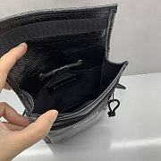 Okify Balenciaga Explorer Pouch With Strap Small Black Cracked Lambskin 19x15.5x4cm - 3