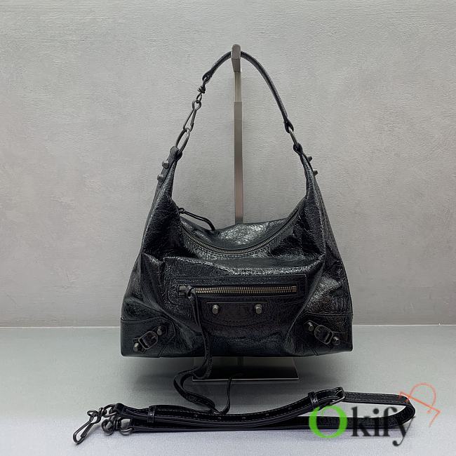 Okify Balenciaga Le City Small Hobo Bag Black 28x27x10cm - 1