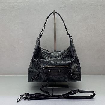 Okify Balenciaga Le City Small Hobo Bag Black 28x27x10cm