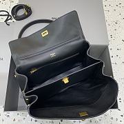 Okify Balenciaga Rodeo Medium Bag Black Lychee Gold Hardware 35x23x11cm - 2