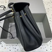 Okify Balenciaga Rodeo Medium Bag Black Lychee Gold Hardware 35x23x11cm - 4