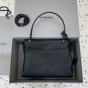 Okify Balenciaga Rodeo Medium Bag Black Lychee Gold Hardware 35x23x11cm - 6
